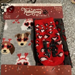 Valentine pet socks